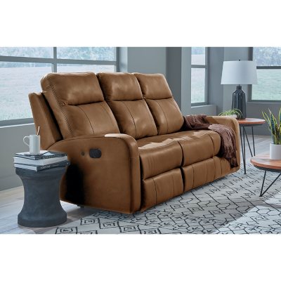 Members Mark Leather Match Manhattan Dual Recline Motion Cash Back