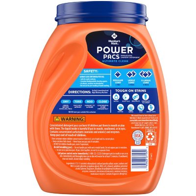 Member S Mark Ultimate Clean Laundry Detergent Power Pacs 130 Loads Sam S Club