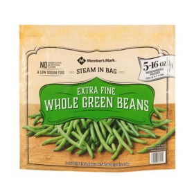 Member's Mark Extra Fine Whole Green Beans (16 oz. steam bags, 5 ct.)
