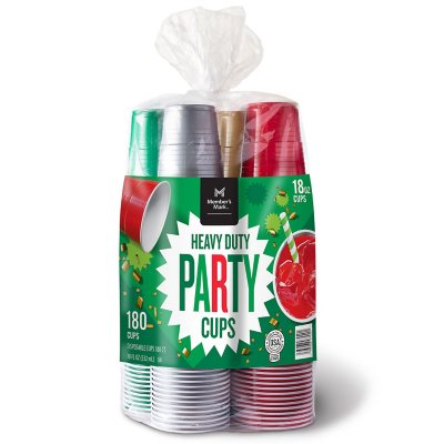 Members Mark Premium Quality Holiday Plastic Cups (18 fl. oz., 180 ct.)