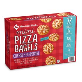 Member's Mark Pepperoni and Cheese Mini Pizza Bagels, Frozen (72 ct.)