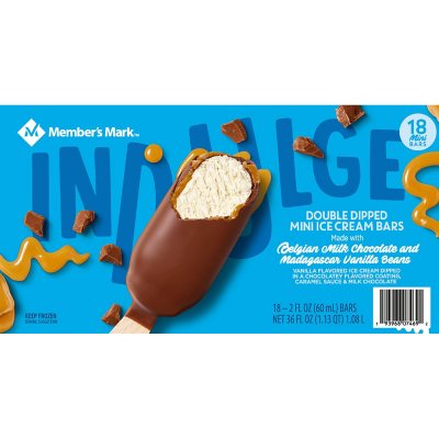 Member's Mark Double Dipped Chocolate Caramel Mini Ice Cream Bars (18 ct.)  - Sam's Club