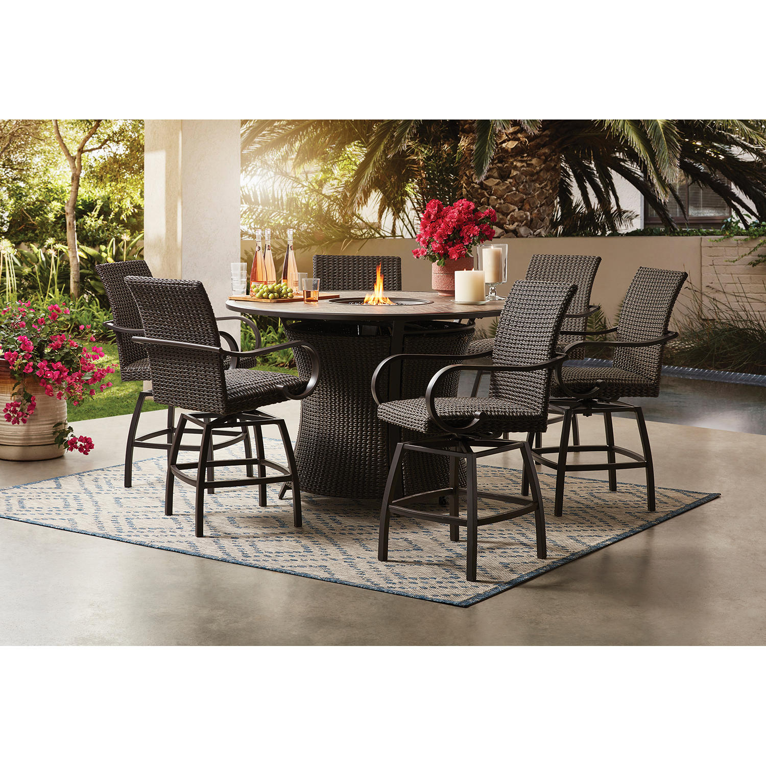 Member’s Mark Homewood 7-Piece Counter Height Fire Pit Patio Set