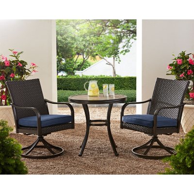 Member s Mark Heritage 3 Piece Bistro Set Indigo Sam s Club