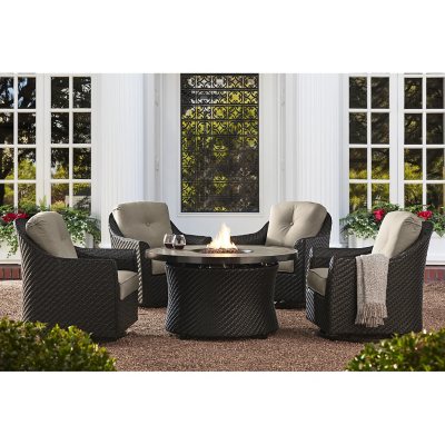 Member's Mark Agio Heritage 5-Piece Fire Pit Chat Set with ...