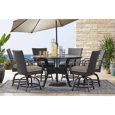 Member's Mark Agio Heritage 7-Piece Balcony-Height Patio Dining Set