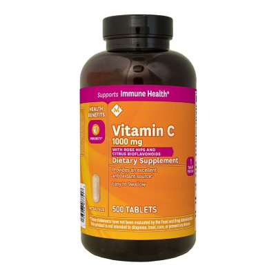 Member S Mark Vitamin C 1000 Mg With Rosehips And Citrus Bioflavonoids 500 Ct Sam S Club