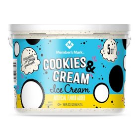 Member's Mark Cookies and Cream Ice Cream Pail, 5 qt.