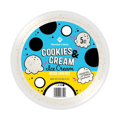 Member's Mark Cookies and Cream Ice Cream Pail (5 qt.) - Sam's Club