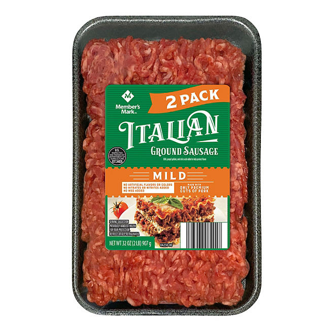 Member's Mark Mild Italian Ground Sausage 2 lbs.