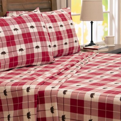 MM FLANNEL SHEETS KING BEAR PLAID - Sam's Club