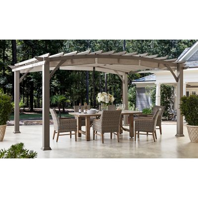 Member's Mark 12' x 16' Pergola (Light Brown) - Sam's Club