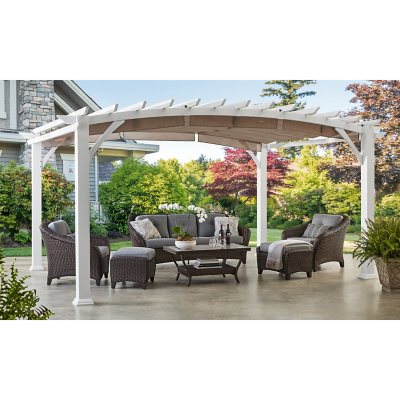 Member's Mark 12' x 16' Galvanized Steel Pergola (White)