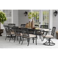 Member's Mark Agio Hastings 9-Piece Extension Table Dining Set with Sunbrella Fabric