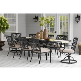Member's Mark Hastings 9-Piece Extension Table Dining Set with Sunbrella Fabric