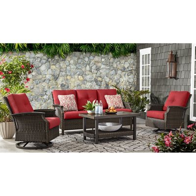 Sunbrella Davidson Redwood Small Outdoor Replacement Club Chair Cushion Set w/ Piping by BBQGuys - AMSUN-CC217-PSM