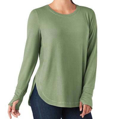 Scoop Neck Fluffy Sweater - Olive Oil