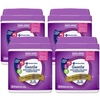 Member's Mark Gentle Baby Formula Powder (48 oz., 4 pk.) - Sam's Club