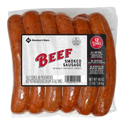 Member's Mark Smoked Beef Sausage (12 ct.) - Sam's Club