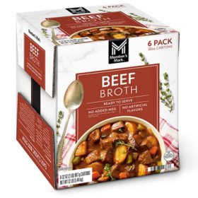 Member's Mark Conventional Beef Broth 32 oz., 6 pk.