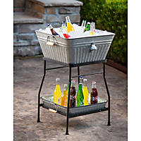 Shop Member's Mark Beverage Tub and Tray with Stand Set.