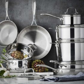Ninja EverClad 12-Piece Tri-Ply Commercial-Grade Stainless Steel Cookware -  Sam's Club
