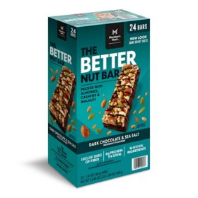 Member's Mark The Better Nut Bar, Dark Chocolate and Sea Salt, 24 ct.