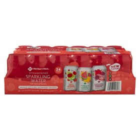 Member's Mark Unsweetened Sparkling Water Variety Pack (12 fl. oz. 24 pk.)