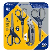Anti-Microbial Member's Mark Scissors with Box Cutter