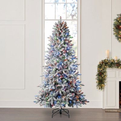 Member S Mark 7 5 Aspen Pine Flocked Christmas Tree Sam S Club