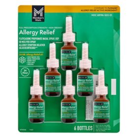 Member's Mark Aller-Nose Fluticasone Propionate Nasal Spray, 50 mcg, 0.62 fl. oz., 6 ct.