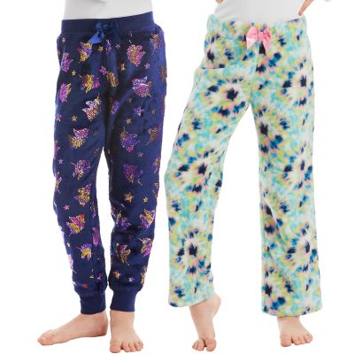 Boys' Pajama Pants - 2 Pack Fleece Sleepwear Jogger Bottoms (Size