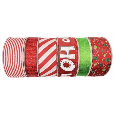 Member’s Mark 6-Pk. Premium Wired Ribbon (Holly Jolly Holiday) - Sam's Club