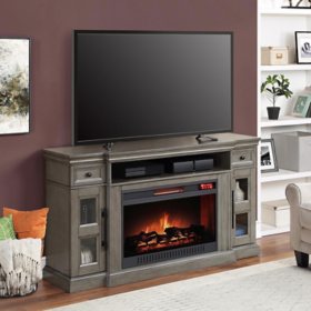 Manhattan Media Fireplace, TVs up to 75" & 100 lbs. (Assorted Colors)