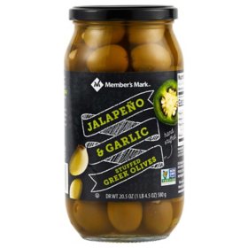 Member's Mark Jalapeno and Garlic Stuffed Olives, 20.5 oz.