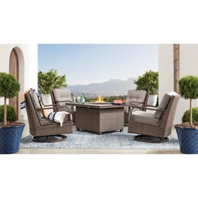 Member's Mark Newcastle 5-Piece Patio Fire Pit Chat Set