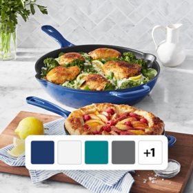 Member's Mark 2-Piece Enamel Cast Iron Skillet Set