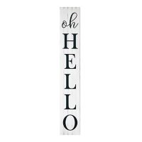Member's Mark Distressed White 6' 'Oh Hello' Entry-Way Sign