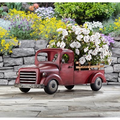 Hand-Painted Vintage Red Pickup Truck Paper Towel Holder