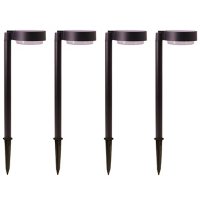 Member's Mark 4-Piece LED Solar Pathway Downlights, Oil-Rubbed Bronze		