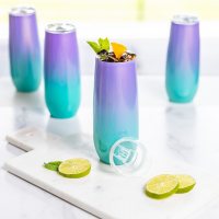 Member's Mark 14oz. Stainless Steel Insulated Flute Tumblers with Lids, 4 Pack (Assorted Colors)