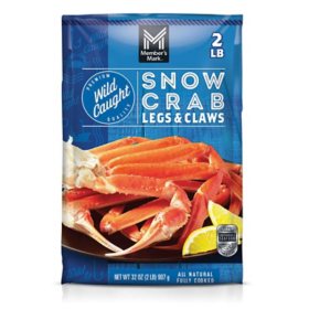 Member's Mark Wild Caught Snow Crab Legs and Claws, Frozen, 2 lbs.