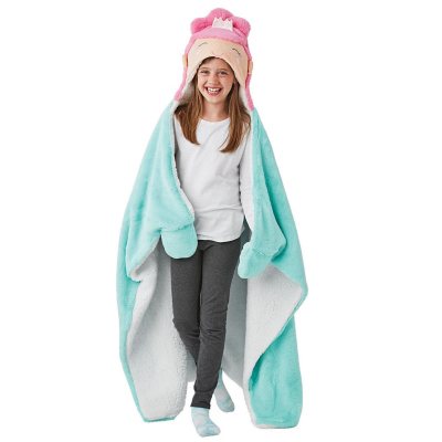 Wearable Hood Throw Blankets Wrap,Pet Dog Cute Sleeping Print Soft Kids Blanket Gift Cozy Magic Cloak 50 by 40 XNLHQH IJ Hooded Blanket 