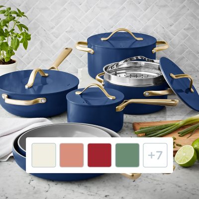 Member's Mark 11-Piece Modern Ceramic Cookware Set (Assorted Colors) - Sam's Club