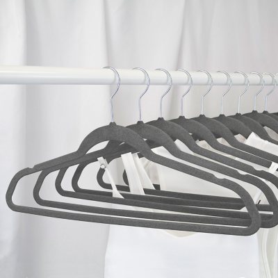 Honey-Can-Do 50 Pack Slim-Profile Non-Slip Velvet Hangers, White