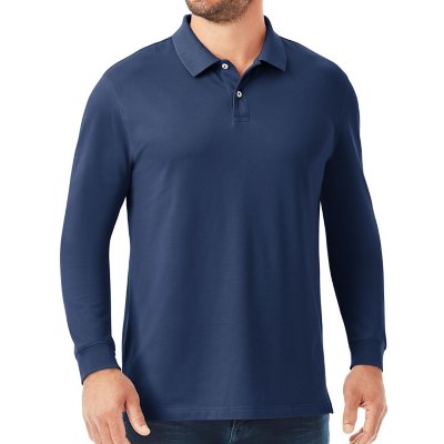 Xact Mens Polo T-Shirt Pique Long Sleeved 