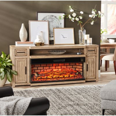 Fireplace 75 store inch tv stand