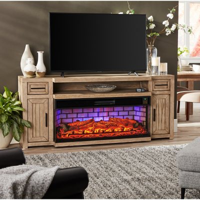 Sam's club electric fireplace deals tv stand