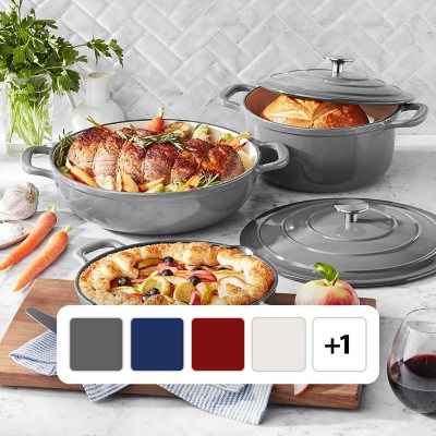 Member's Mark 5-Piece Enamel Cast Iron Set Just $79.98 Shipped on  SamsClub.com, 4 Color Choices