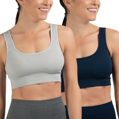 Constant Scoop Neck Multi Strap Sports Bra in Black